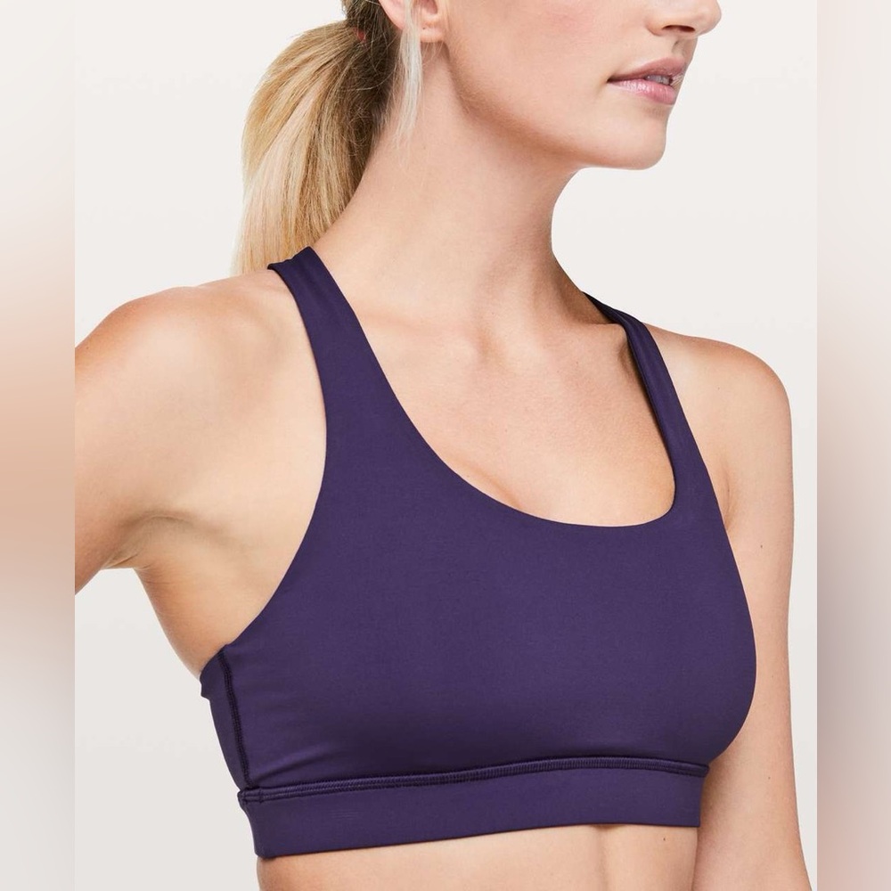 Lululemon Athletica | Time To Sweat Bra Dark Court Purple and Bag Bundle